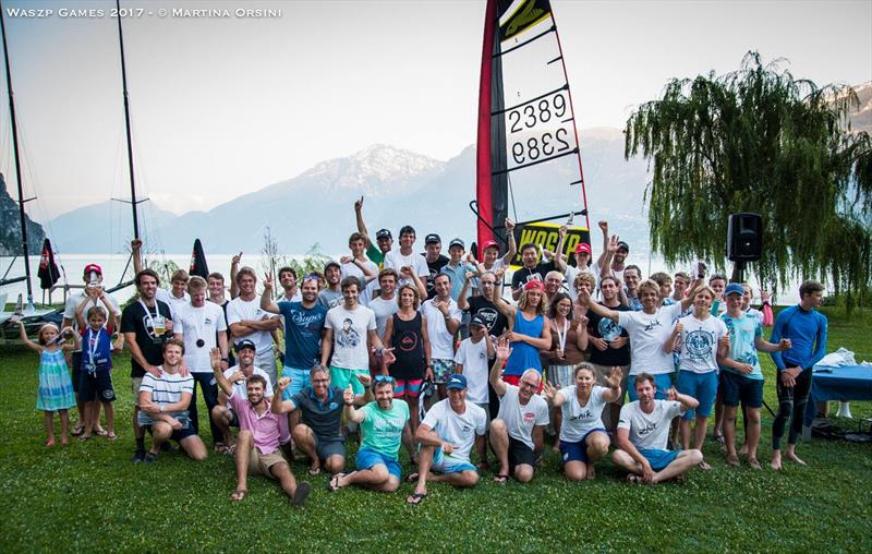 Competitors at the WASZP International Games at Lake Garda photo copyright Martina Orsini taken at Campione Univela and featuring the WASZP class