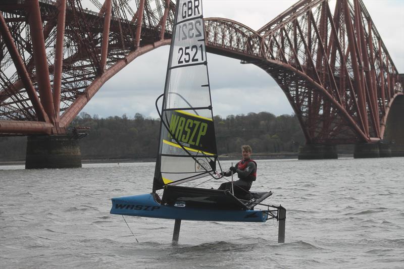Keith Bedborough's first season of foiling photo copyright Iain Calder taken at Dalgety Bay Sailing Club and featuring the WASZP class
