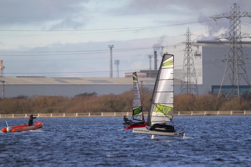 Waszp training at Tata Steel SC photo copyright C Kneale taken at Tata Steel Sailing Club and featuring the WASZP class