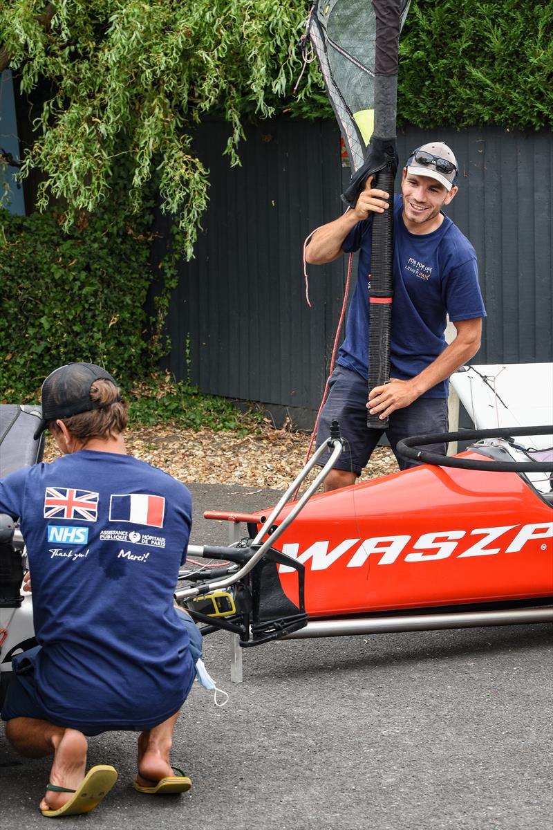 All set for the Foil for Life Challenge by Lemer Pax photo copyright James Tomlinson taken at Royal Lymington Yacht Club and featuring the WASZP class