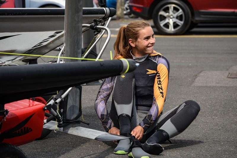 The Foil for Life Challenge by Lemer Pax sets off from Lymington photo copyright James Tomlinson taken at Royal Lymington Yacht Club and featuring the WASZP class