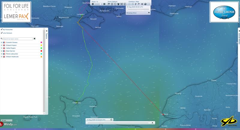 Foil for Life by Lemer Pax YB Tracking route photo copyright YB Tracking taken at  and featuring the WASZP class