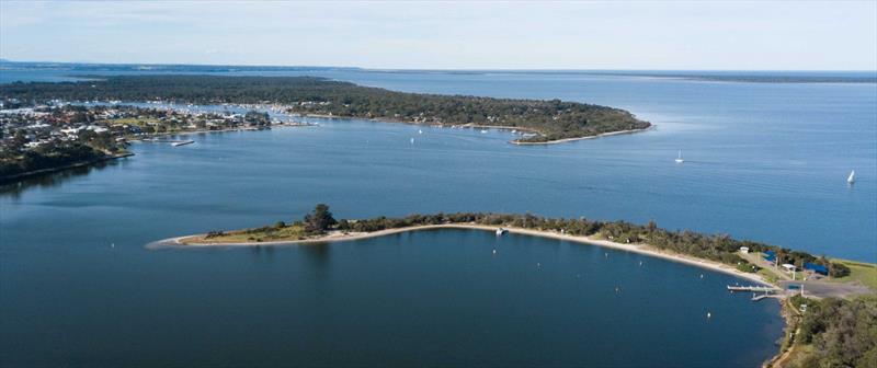 Looking towards Raymond Island and over the back to the race course - The 2021 Australian WASZP Nationals are set for Paynesville photo copyright GLYC taken at Gippsland Lakes Yacht Club and featuring the WASZP class