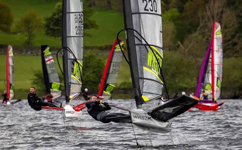 Waszps flying at the Ullswater Yacht Club Daffodil Regatta photo copyright Tim Olin / www.olinphoto.co.uk taken at Ullswater Yacht Club and featuring the WASZP class