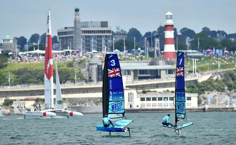 SailGP INSPIRE WASZP Racing in Plymouth photo copyright SailGP taken at  and featuring the WASZP class