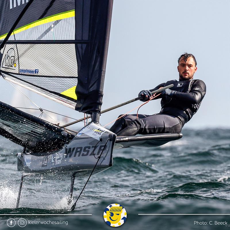 Paul Farien finishes 2nd in the WASZP Eurocup Germany at Kiel Week photo copyright Christian Beeck / www.ChristianBeeck.de taken at Kieler Yacht Club and featuring the WASZP class