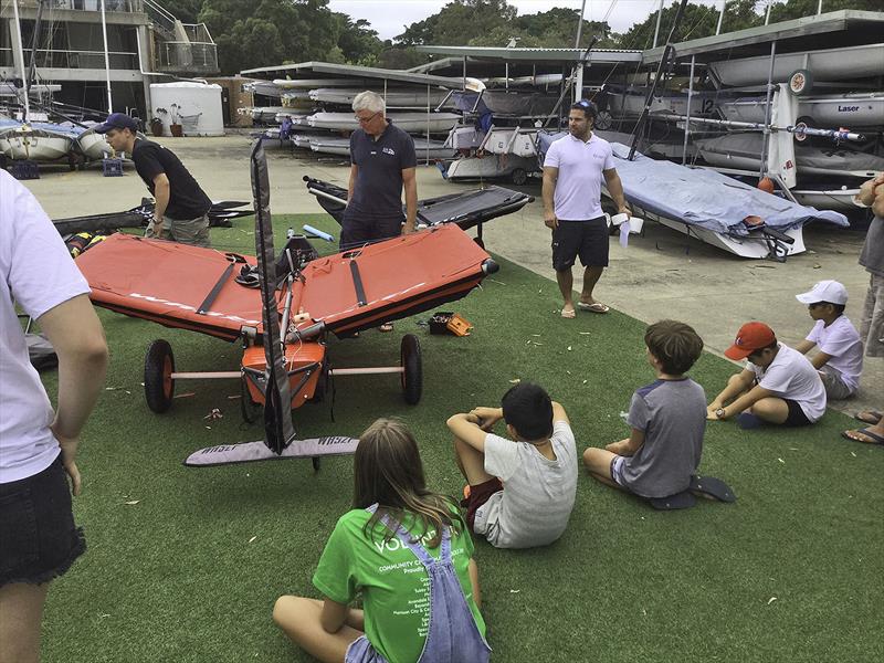 Preparing the WASZP at the Harken Kidz Trials as part of Foiling Week photo copyright Grant Pellew taken at  and featuring the WASZP class