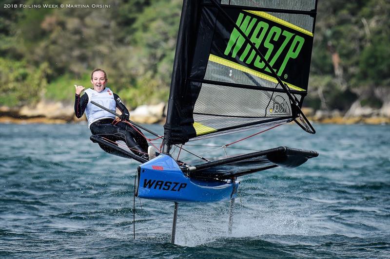Super happy times on the water for the Harken Kidz Trials as part of Foiling Week photo copyright Martina Orsini taken at  and featuring the WASZP class
