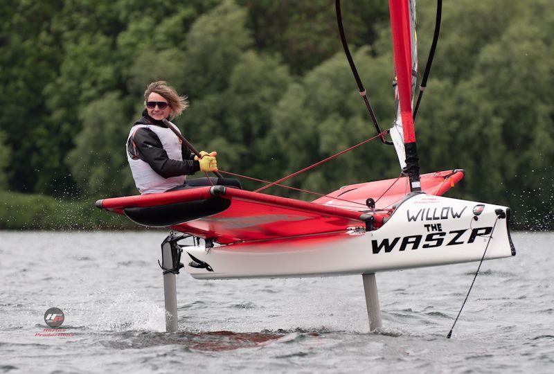 'Willow the Waszp' in the Zhik WASZP UK National Championships at Rutland photo copyright Hartas Productions taken at Rutland Sailing Club and featuring the WASZP class