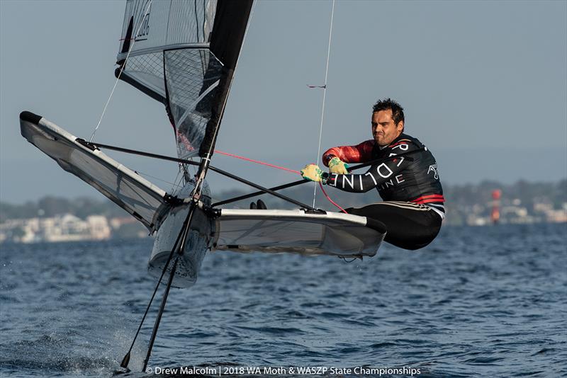 Moth sailing on the Swan River for hte 2018 WA Moth States. - photo © Drew Malcolm