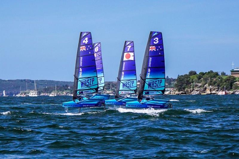 Waszp inspire racing event day 2 at Sydney SailGP photo copyright Jordan Roberts / SailGP taken at  and featuring the WASZP class