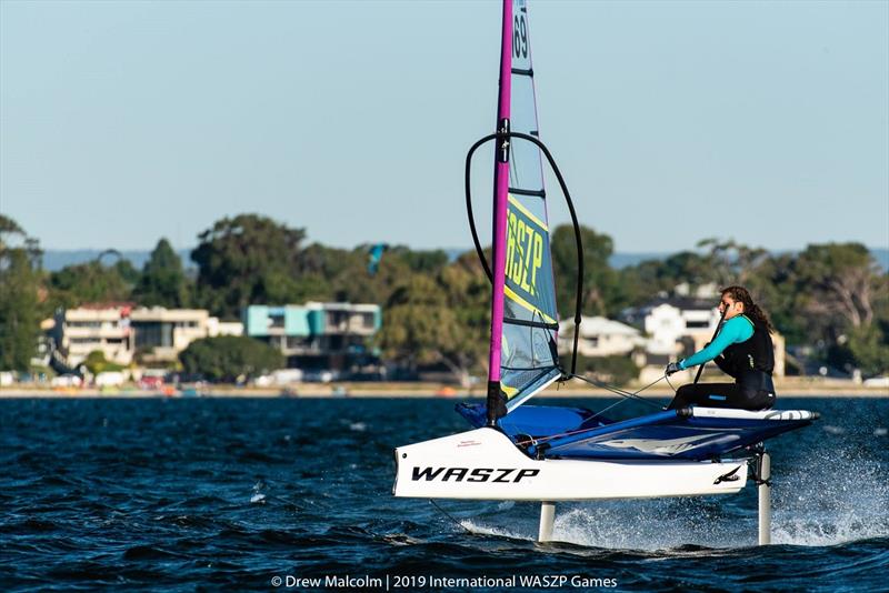 Elise Beavis has been working with Emirates Team NZ as a Performance engineer for the last 2 cup cycles, as well as displaying her talents on the WASZP - photo © Drew Malcolm