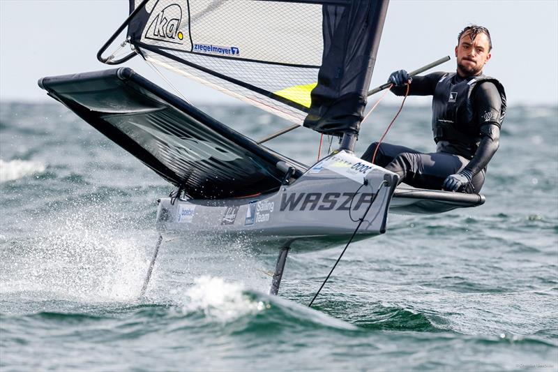 Fly like an eagle: Kiel-based Adrien-Paul Farien is second at the Waszp competition - 2021 Kieler Woche Regatta - photo © ChristianBeeck.de