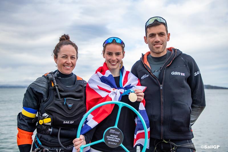 Hattie with Hannah Diamond and Matt Gotrel - photo © C.Gregory / Great Britain SailGP Team