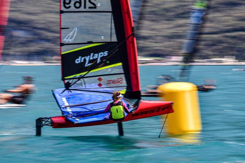 2022 Waszp Women's World Champion Elise Beavis - WASZP World Championships - July 2022 photo copyright James Tomlinson taken at Vela Garda Trentino and featuring the WASZP class