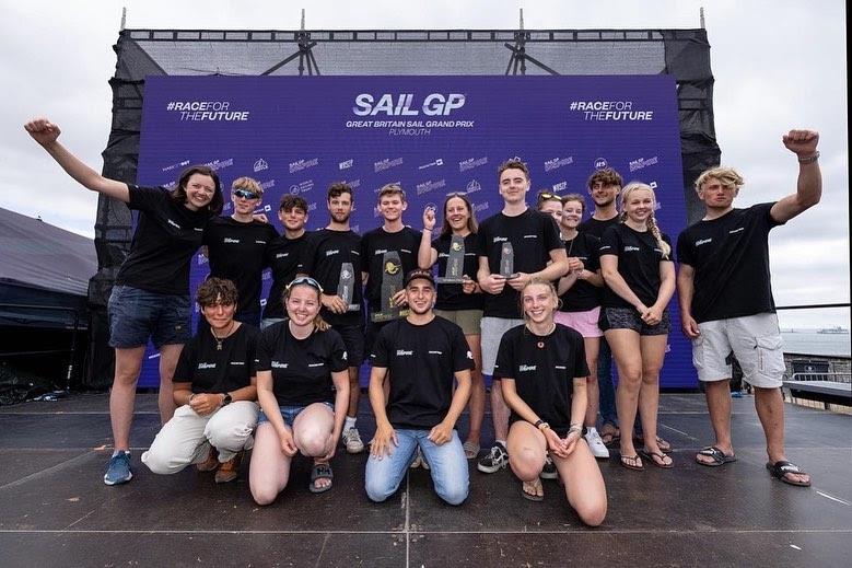 Young sailors take part in the Inspire Racing x WASZP program ahead of the Great Britain Sail Grand Prix | Plymouth photo copyright SailGP taken at  and featuring the WASZP class