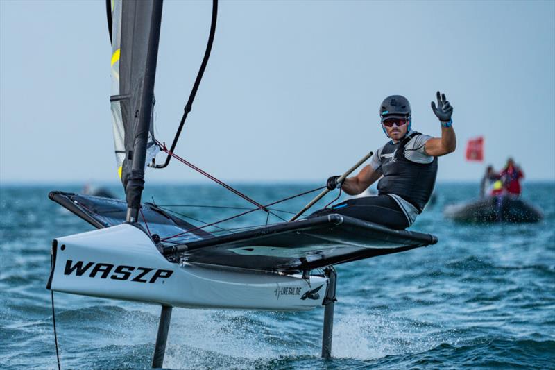 WASZP Games Day 2: Sam Street claims victory in race 2 photo copyright FSR Media House taken at Sorrento Sailing Couta Boat Club and featuring the WASZP class