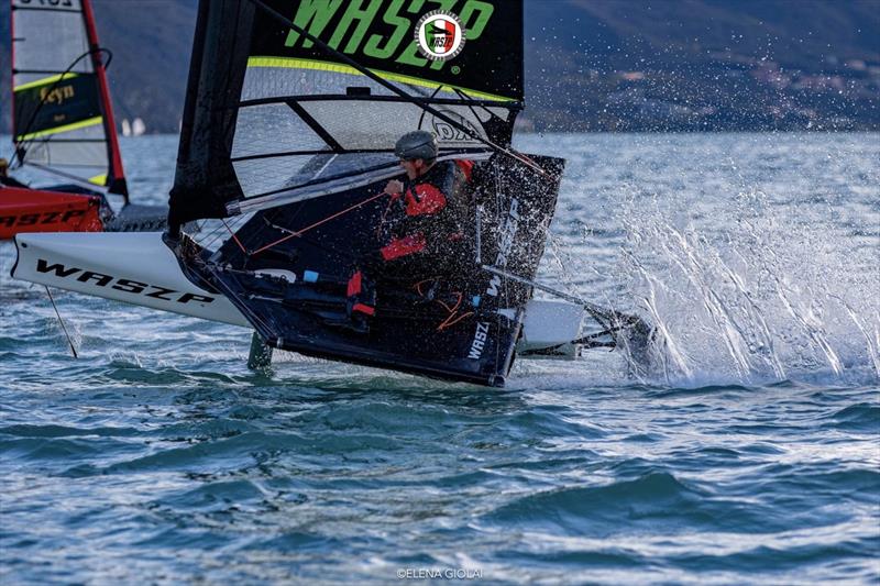 At Technogym - the Italian Wellness Company known all over the world - physical tests for the U19 helmsmen of the foil Waszp Italian class, ready to fly at the X-Camp in Talamone just before Easter photo copyright Elena Giolai taken at  and featuring the WASZP class