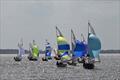 Sue Pilling and Steph Romaniuk lead race 2 during the Wayfarer International Championships 2022 at Lake Eustis, Florida © John Cole