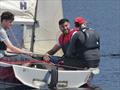 Callum Splaine, Saghar Sodagar and Mal Hartland during the Dovestone Sailing Club Open Day
