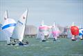 Brian Lamb, with Sophie Wantling, battles the O'Donnells - Craftinsure UK Wayfarer National Circuit and Eastern Area Championship at Medway YC