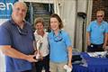 Fairway Trophy winners Tim and Jacqueline Townsend, with Commodore Catherine Gore - Craftinsure UK Wayfarer National Circuit and Eastern Area Championship at Medway YC