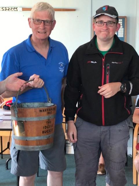 Brian Lamb and Sam Pygall look pleased to win the Idlers Bucket during the 60th Anniversary Wayfarer Nationals at Castle Cove photo copyright Belinda O'Donnell taken at Castle Cove Sailing Club and featuring the Wayfarer class