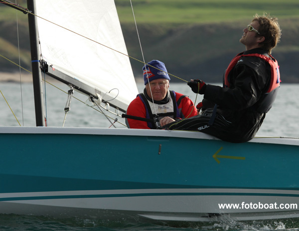 Winners Chris Owen and Sam McNamara during the RYA Scotland Champion of Champions photo copyright Alan Henderson / www.fotoboat.com taken at East Lothian Yacht Club and featuring the Wayfarer class