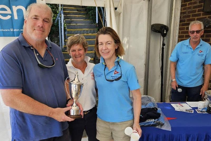 Fairway Trophy winners Tim and Jacqueline Townsend, with Commodore Catherine Gore - Craftinsure UK Wayfarer National Circuit and Eastern Area Championship at Medway YC - photo © Philip Clarabut