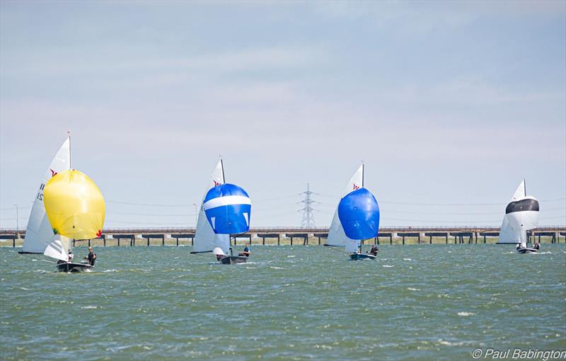 The top four race to the leeward mark - Craftinsure UK Wayfarer National Circuit and Eastern Area Championship at Medway YC - photo © Paul Babington