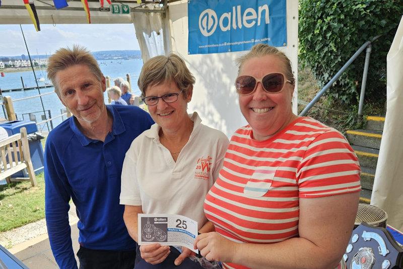 Third place John Clementson and Mel Titmus, with Commodore Catherine Gore - Craftinsure UK Wayfarer National Circuit and Eastern Area Championship at Medway YC - photo © Philip Clarabut