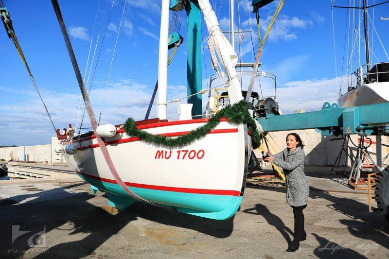 With the mast in and the detailing complete, all that remains is for the boat to be named - photo © Wessex Resins & Adhesives