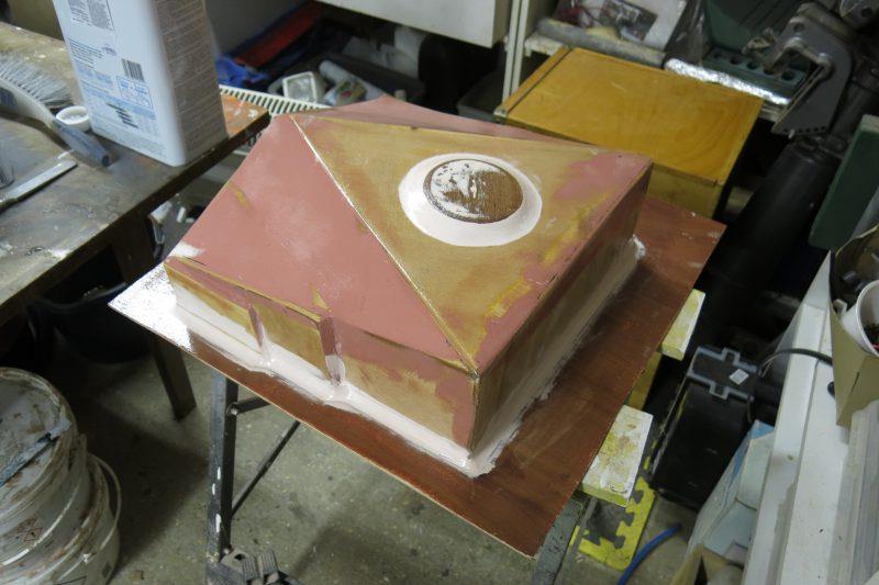 Moulding an oil drip tray with epoxy resin - step 6 - photo © Wessex Resins & Adhesives