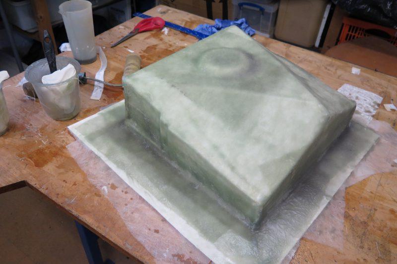 Moulding an oil drip tray with epoxy resin - step 10 - photo © Wessex Resins & Adhesives