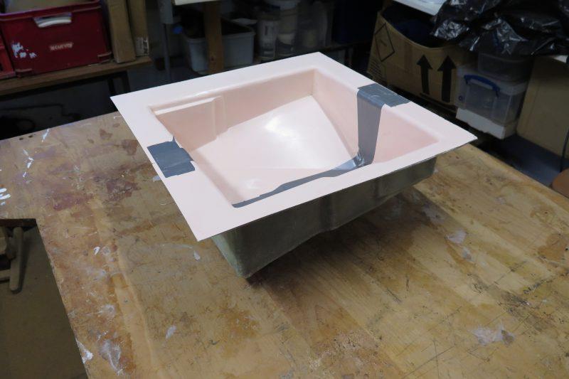Moulding an oil drip tray with epoxy resin - step 12 - photo © Wessex Resins & Adhesives