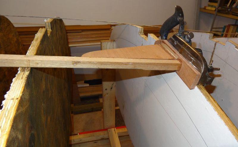 Building a Stornoway 16 wooden dinghy using West System epoxy resin - photo © Steve Goodchild