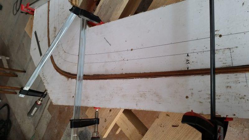 Building a Stornoway 16 wooden dinghy using West System epoxy resin - photo © Steve Goodchild