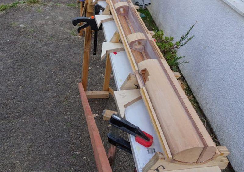 Building a Stornoway 16 wooden dinghy using West System epoxy resin - photo © Steve Goodchild