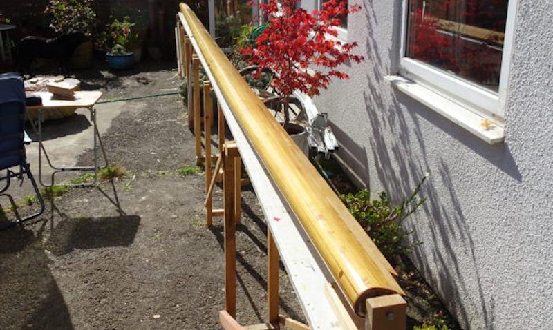 Building a Stornoway 16 wooden dinghy using West System epoxy resin - photo © Steve Goodchild