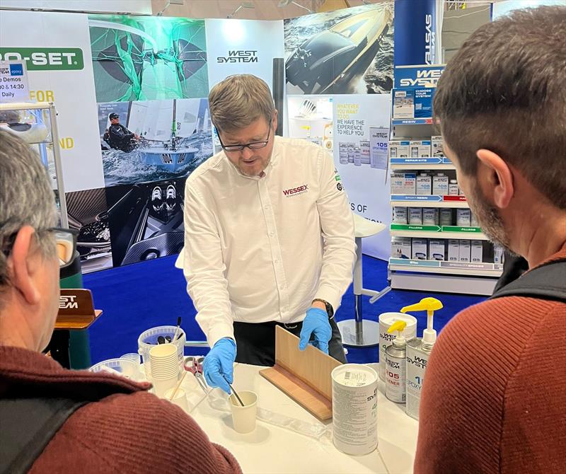 Demonstrations of epoxy techniques using WEST SYSTEM products at the RYA Dinghy & Watersports Show photo copyright Wessex Resins & Adhesives taken at RYA Dinghy Show and featuring the  class