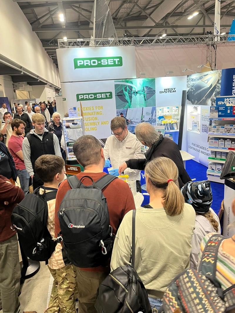 Demonstrations of epoxy techniques using WEST SYSTEM products at the RYA Dinghy & Watersports Show photo copyright Wessex Resins & Adhesives taken at RYA Dinghy Show and featuring the  class