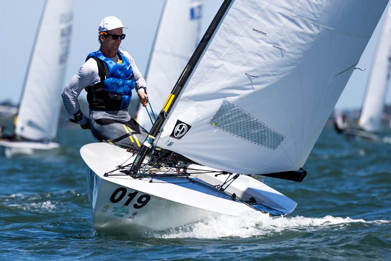 Ovington-build International OK Dinghy during the 2024 World Championship in Brisbane photo copyright Robert Deaves taken at Royal Queensland Yacht Squadron and featuring the  class