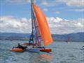 Australian Weta Class National Championships - Orange is Faster Paul White (6th, WSC, NSW) Vs Ian Richardson (2nd, PKSC, NSW) © Aus Weta