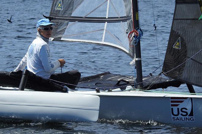Randy Smyth won his fifth Hobie Alter Trophy this weekend - 2018 U.S. Multihull Championship photo copyright Cece Stoldt taken at Fort Walton Yacht Club and featuring the Weta class