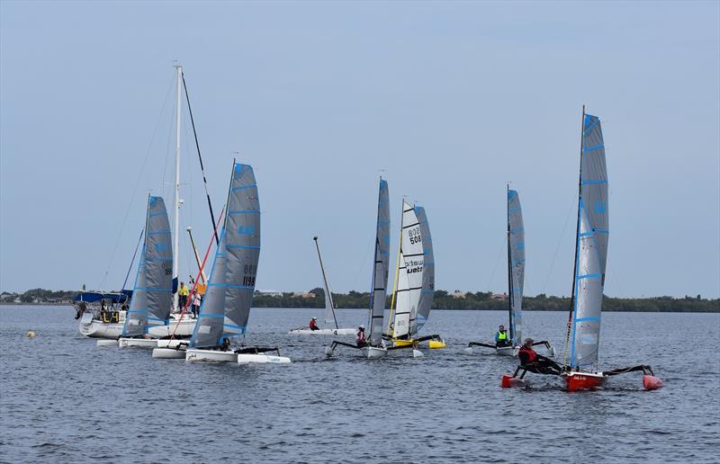 Racecourse action at the Charlotte Harbor Regatta in the Weta class photo copyright Brian Gleason/Charlotte Harbor Regatta taken at Charlotte Harbor Yacht Club and featuring the Weta class