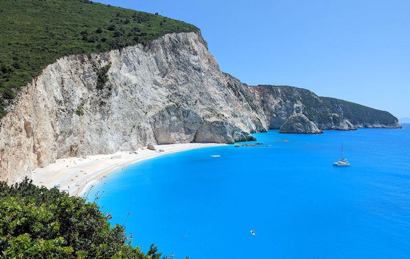 The view down into the bay at Porto Katsiki Beach photo copyright Mark Jardine taken at  and featuring the  class