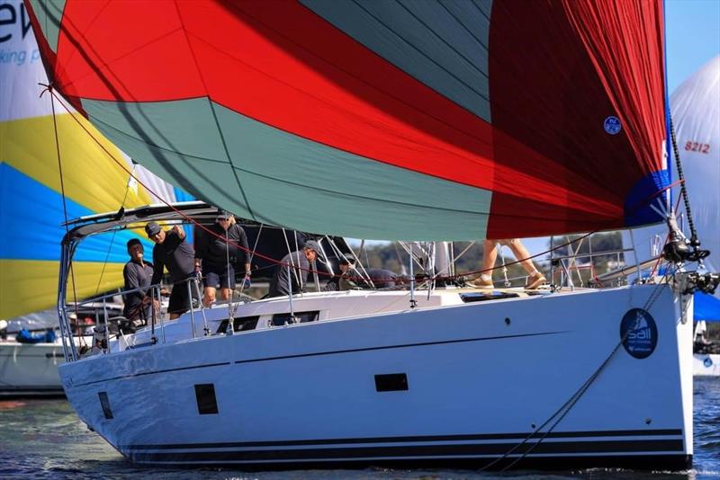 Sail Port Stephens - Travelling lite Hanse 458 spinnaker - photo © Windcraft