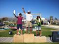 Freestyle Men's Podium: Lennart Neubauer (1st), Yentel Caers (2nd), Jacopo Testa (3rd) - Freestyle Pro Tour Paros