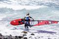 An elated Daida Moreno on day 3 of the Gran Canaria Gloria Windsurf World Cup