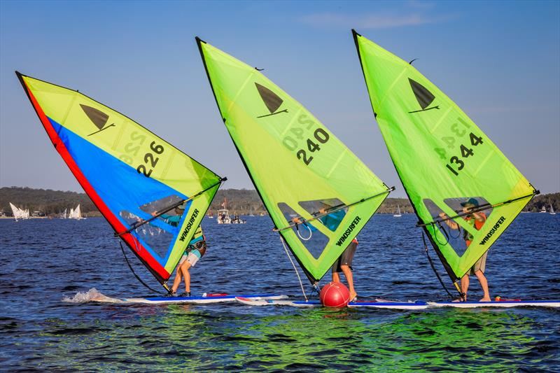 Super Saturday sail-ebration at Sail Port Stephens photo copyright Salty Dingo taken at Corlette Point Sailing Club and featuring the Windsurfing class